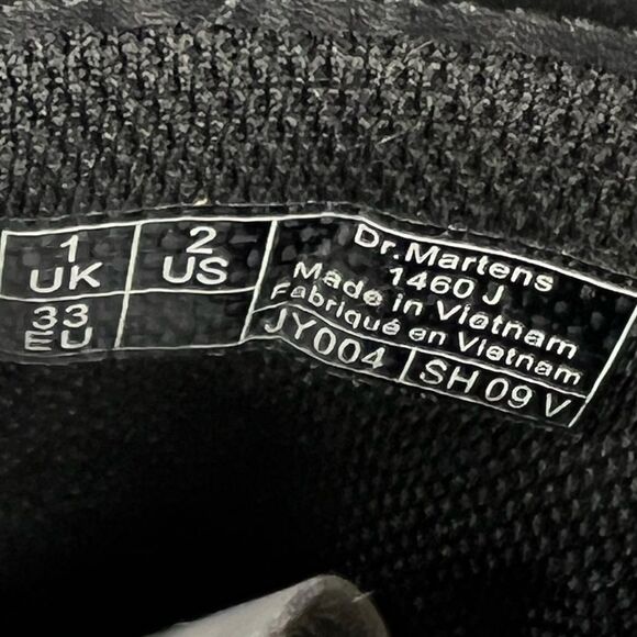 Doc Martens 1460J Combat Boots Youth Size 2 Lace Up Side Zip - Picture 2 of 11